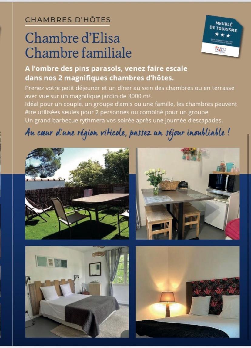 Chambres D'Elisa Saint-Morillon Екстериор снимка